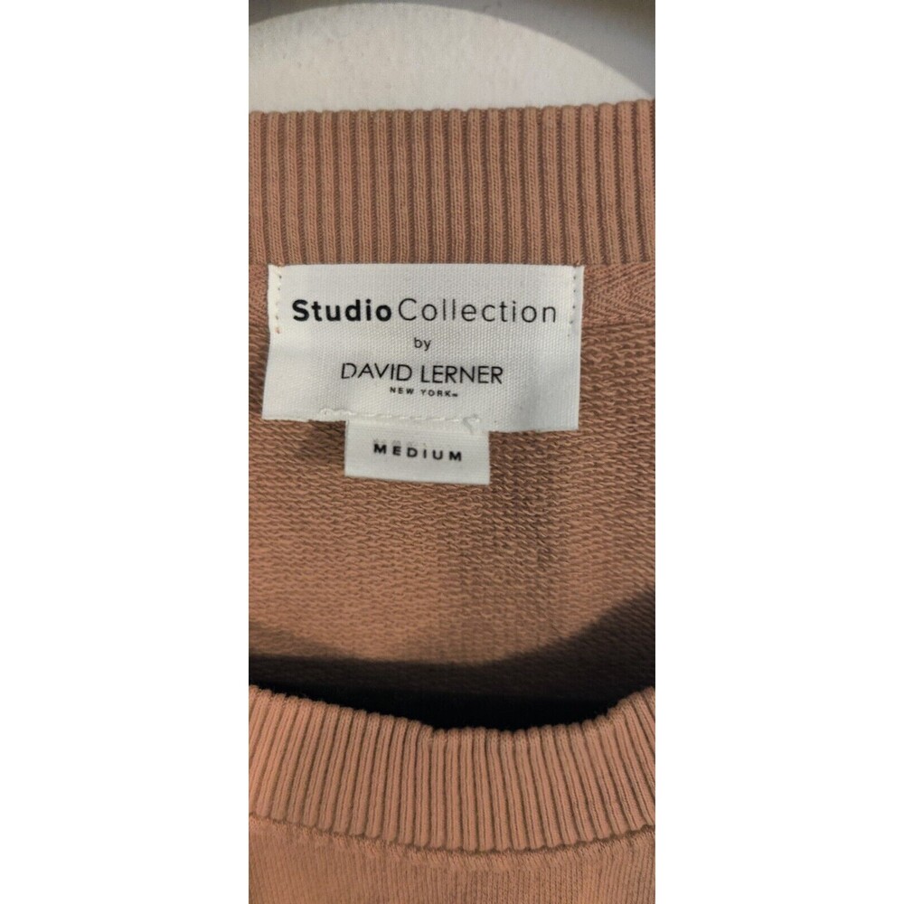 Studio Collection By David Lerner Top Sweatshirt Tan 3/4 Sleeve Waist Length M - Picture 3 of 8